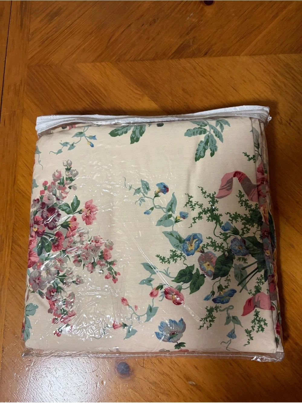Heavyweight Cotton Floral Curtains, Pair, Like New